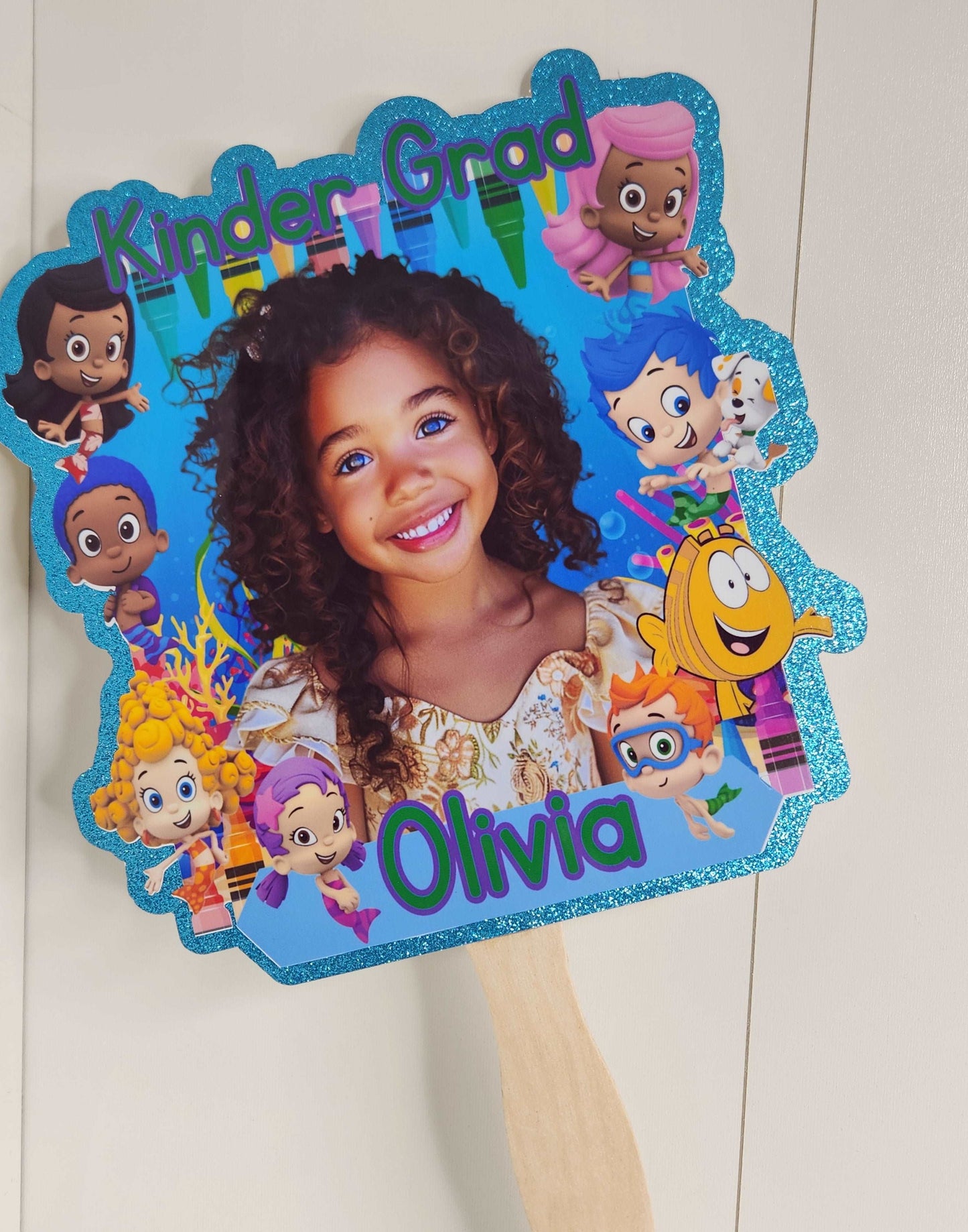 Kinder Grad Bubble Guppies Graduation Fan - Elegance & Bliss By Msni Custom Creations