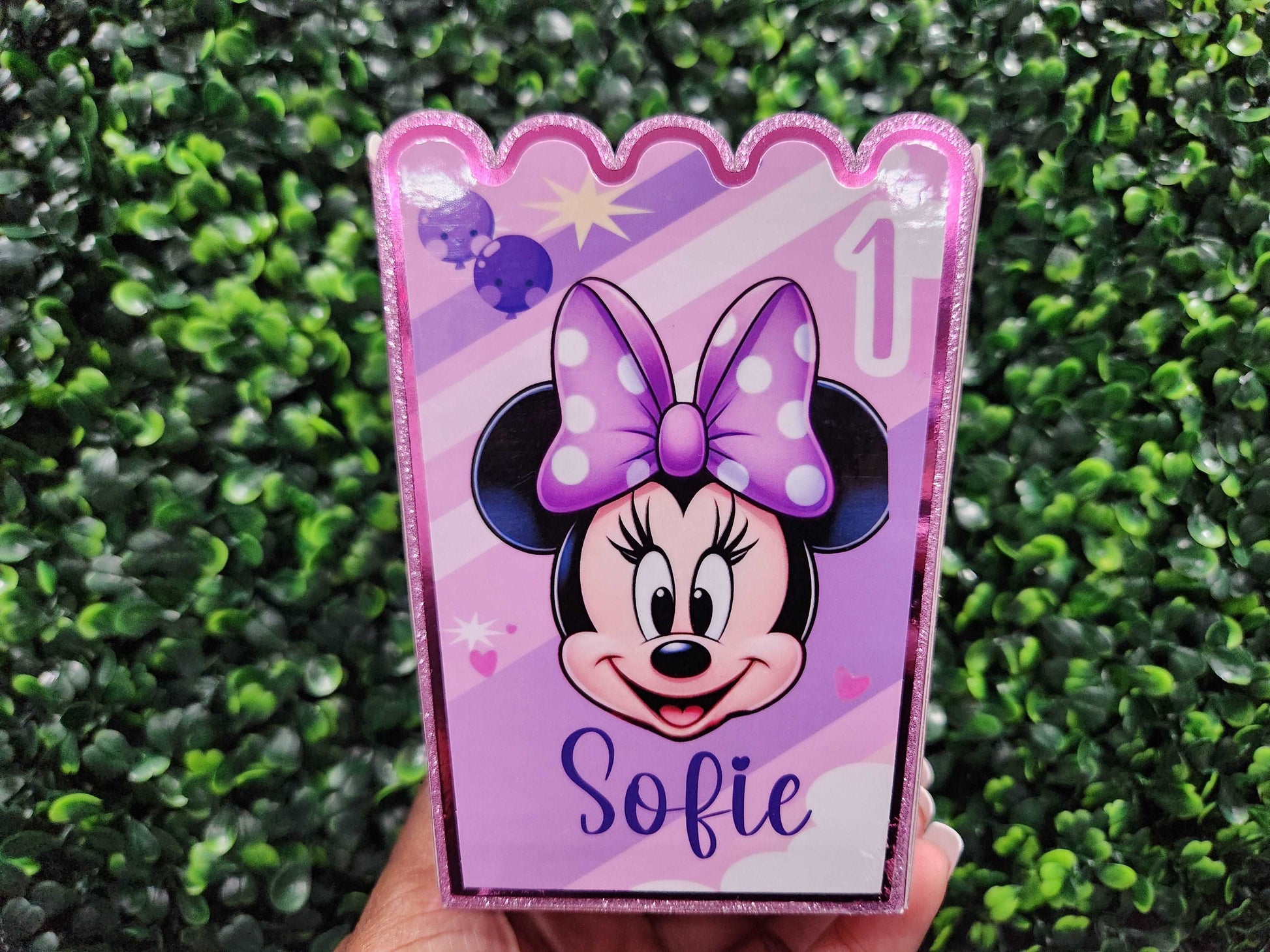 Minnie Mouse Popcorn Box - Elegance & Bliss By Msni Custom Creations