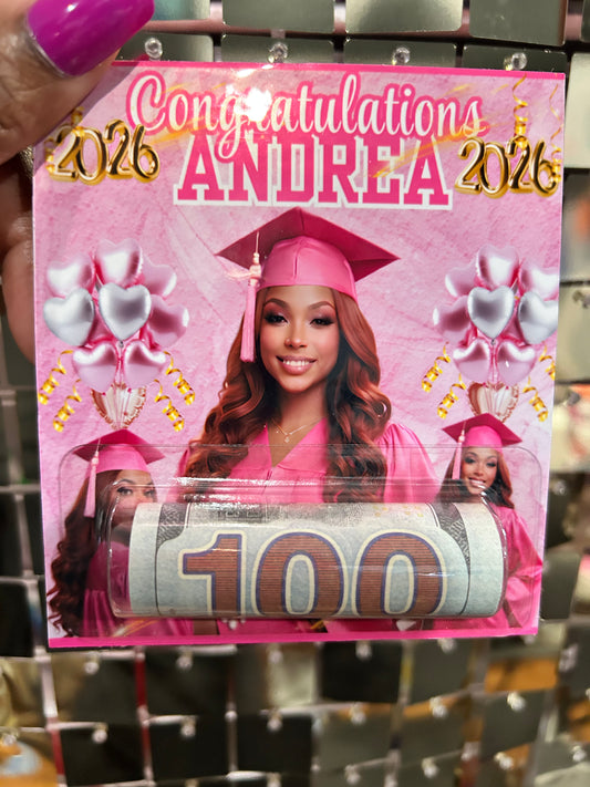Custom Graduation Money Cards Set of 4