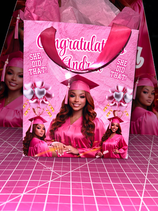 Custom Graduation Gift Bags Set of 2
