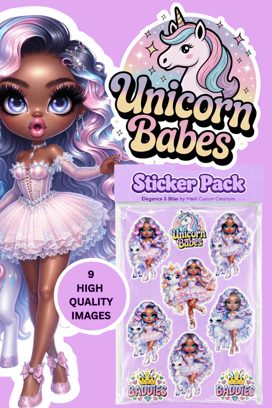 Unicorn Babes Sticker Set